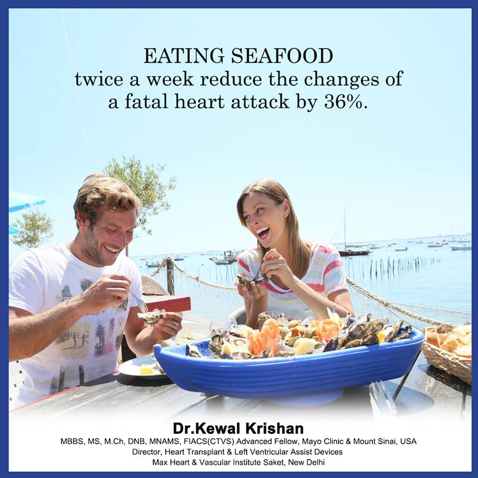 dr_kewalkrishan's tweet photo. Eating Seafood twice a week reduces the chances of a fatal heart attack by 36%.
#HeartPatients #HearDiseases #DrKewal #DrKewalKrishan https://t.co/VlDtOXzoTk