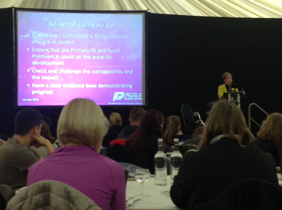imovesactive's tweet photo. @suewilkinson13 from @afPE_PE details what schools should do for sustainability at #KentPE18 https://t.co/72OUO5RvLO