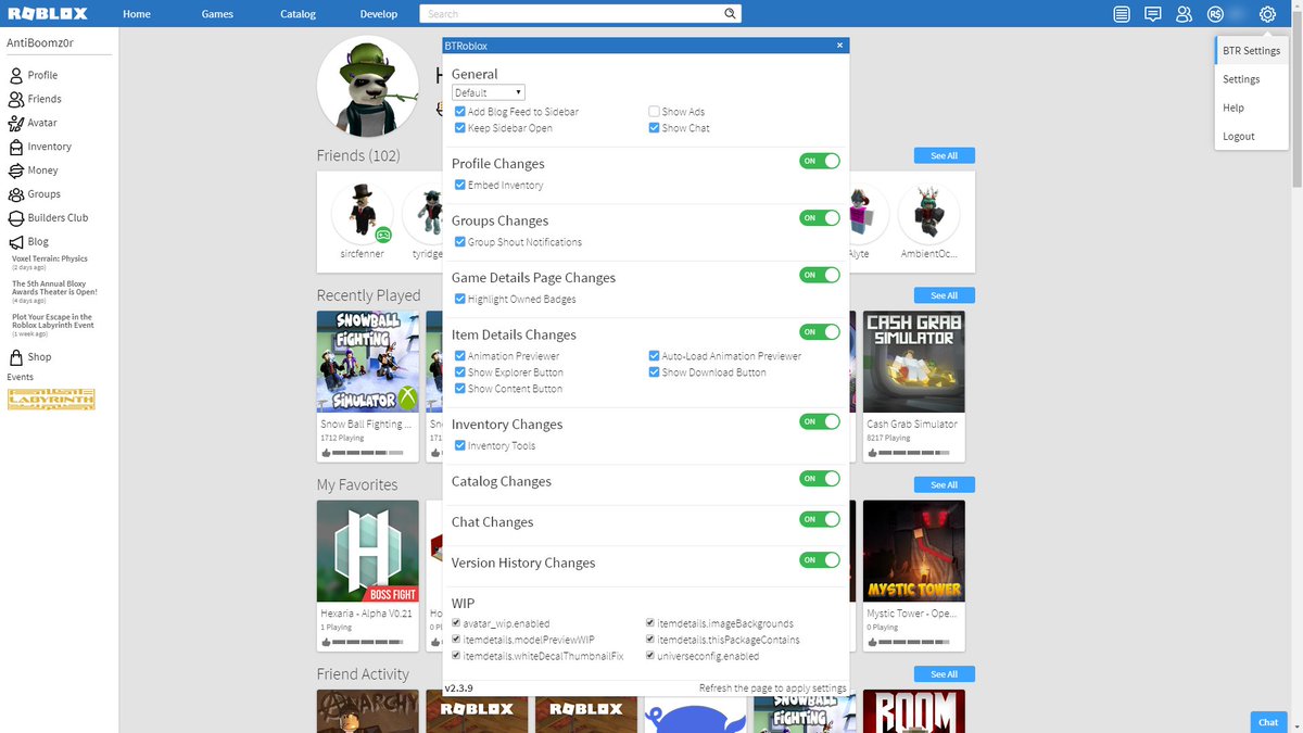 Roblox Anti-Experience Chrome Extension