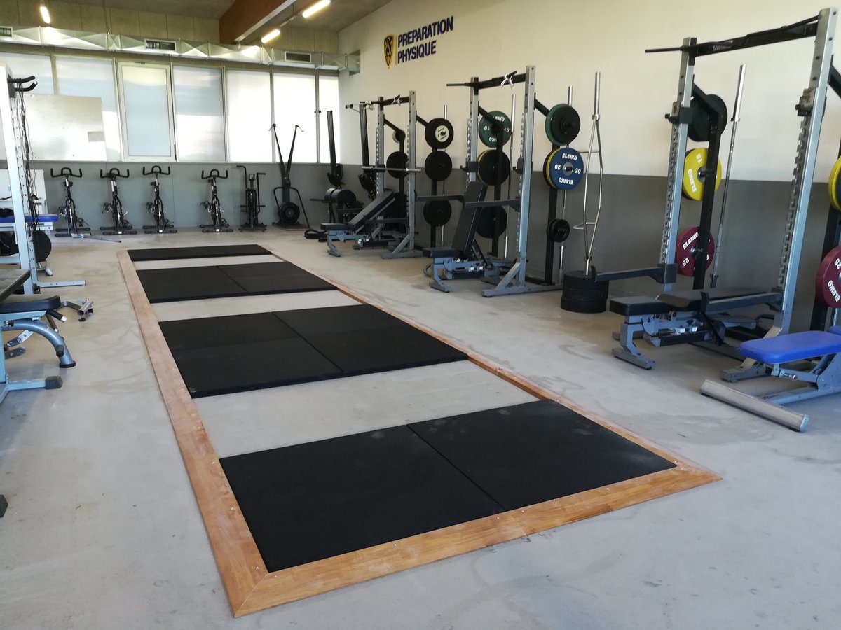 Plateau d haltérophilie pour l'ASM Préparation Physique, réalisation  MG Sport