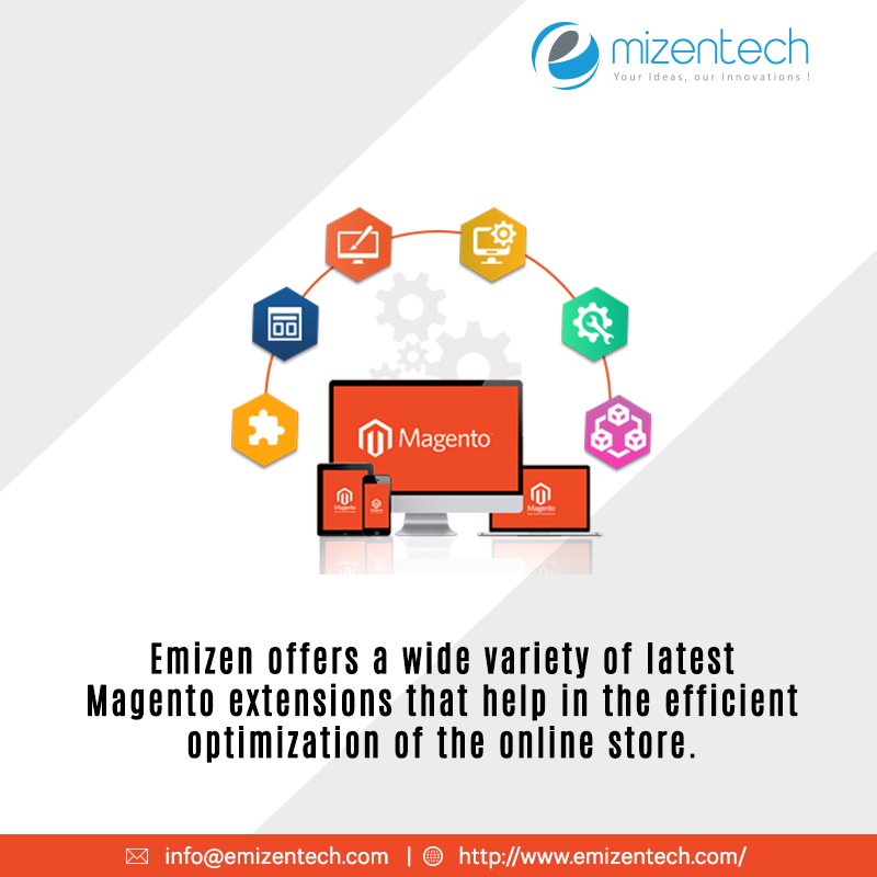 EmizenTech's tweet image. Emizen offers a wide variety of latest Magento extensions that help in the efficient optimization of the online store. buff.ly/2E3kqlp
#Magento2 #MagentoDevelopment #MagentoExtensionDevelopment