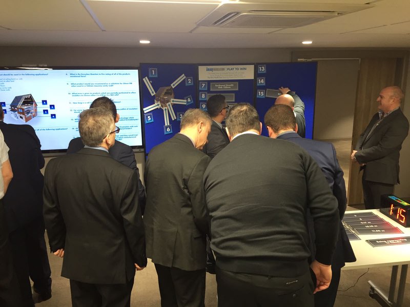 KnaufUK's tweet photo. Great to be attending the @BuildbaseUK Supplier Conference this week. Branch managers are taking part in our interactive quiz to test their #insulation knowledge! #BuildbaseConference https://t.co/NxyTN1oHo7