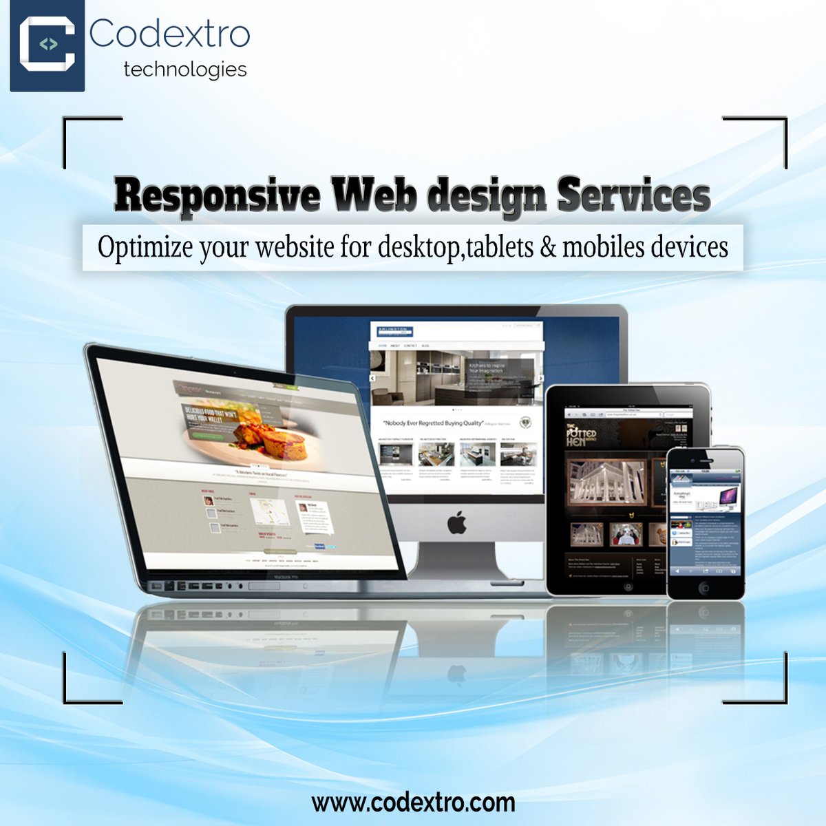 CodextroT's tweet photo. Responsive Web Design makes your web page look good on all devices (desktops, tablets, and phones).
#responsive #webdesign #websitedesigning #codextrotechnologies
https://t.co/g4VY9CmrzP https://t.co/1ONrPbrsvE