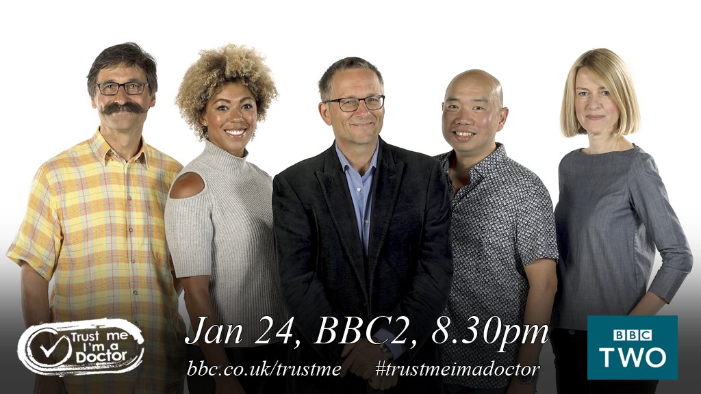 BBCTrustMe's tweet photo. Tonight on #TrustMeImADoctor  @DrMichaelMosley looks at #Iodine and how #NHS spending decisions are made @GilesYeo looks at #Stress and #weight, @doctoralaing offers advice if you worry about #mentalhealth of friends and @ZoeWilliams1  examines x-rays! https://t.co/z6D6xiMvns