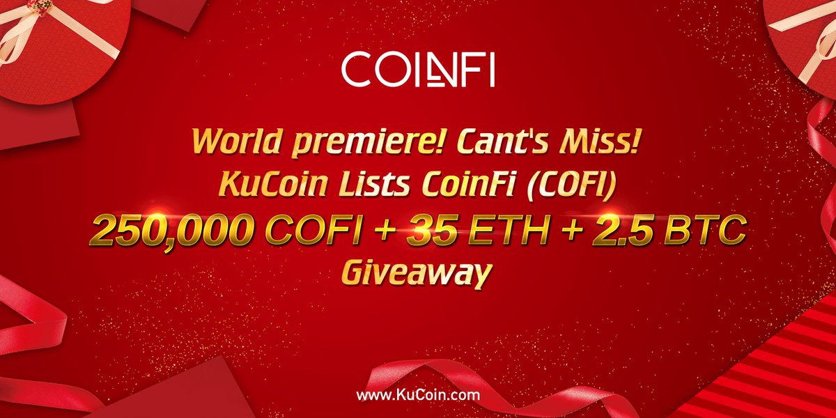 kucoincom's tweet photo. @coin_fi will be getting listed on KuCoin. Read the promotion details here: https://t.co/VGIWptEXEB
#KCS #ETH #BTC https://t.co/SvlsdM2PwK