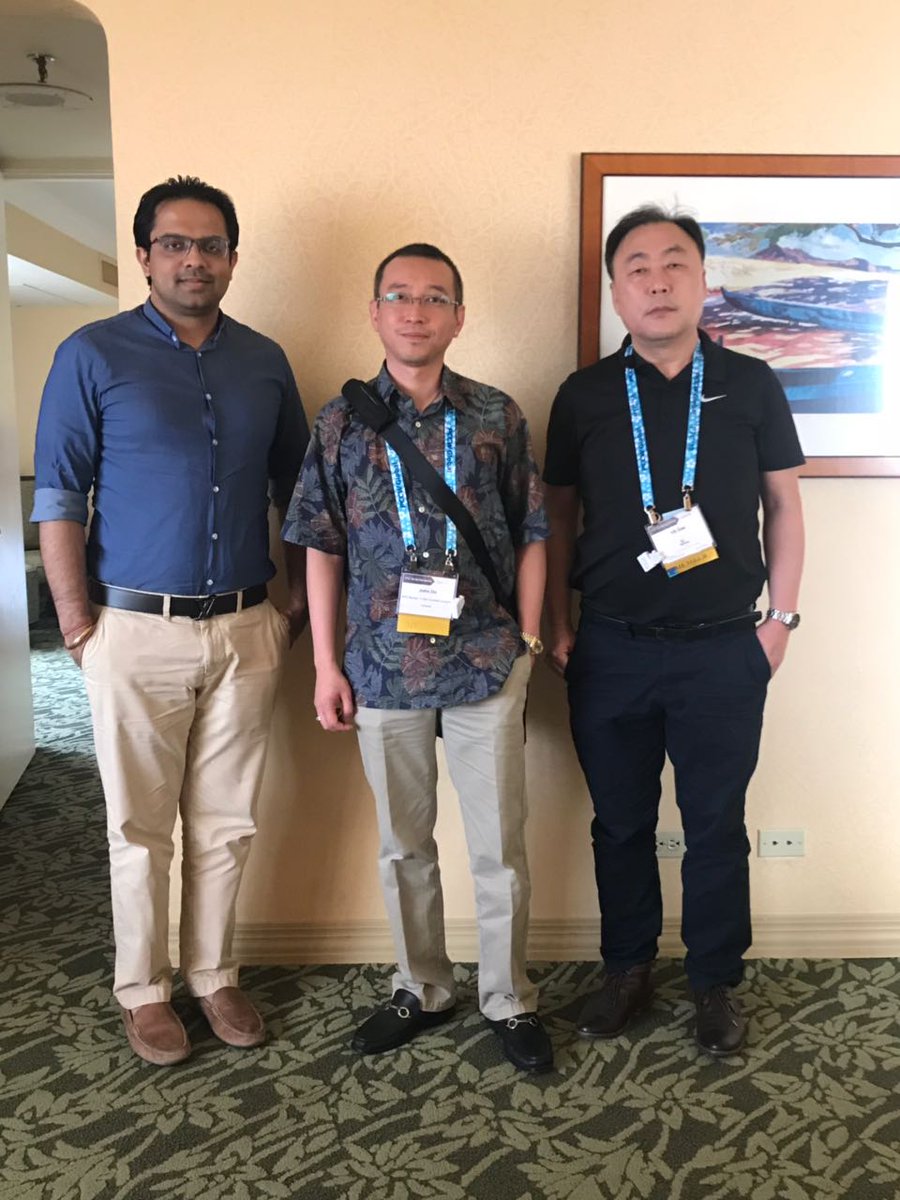 Bankai_Group's tweet photo. Our #VoiceExperts with one of the delegates after an engrossing discussion about our newly automated #BridgeVoicePluto platform. Book your slot for #PTC18, Tapa Tower Suite #3230: https://t.co/W68J7WjKd4 https://t.co/a6hxDfFD75