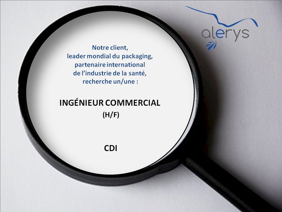 Alerys_RH's tweet photo. Recrutement via @Alerys_RH Ingénieur commercial https://t.co/JI6AKq6xHv #industrie #santé #ingénieur #commercial #CDI https://t.co/JXwAbe6LgB
