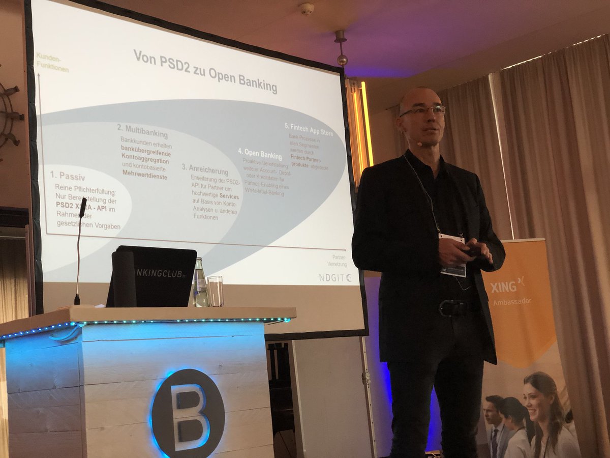 ThorstenHahn's tweet photo. Peter Hiekmann, Next Digital Banking, startet mit dem ersten Vortrag über Chancen der PSDII den 5. Fachkongress Next Generation Payment #bcngp18 https://t.co/I9JIMRBfbh