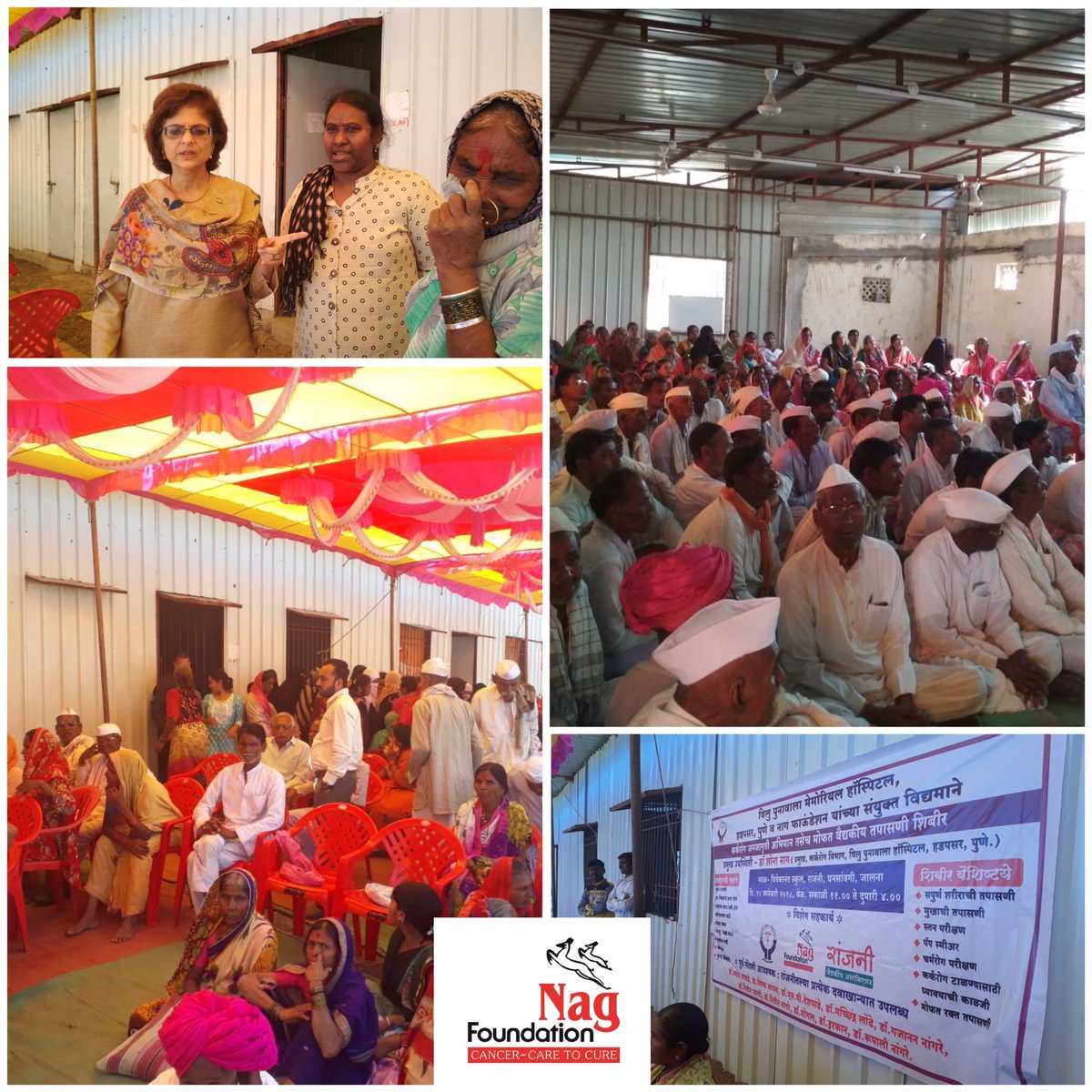 Cancer screening and awareness camp at a small village in Ranjani in Jalna witnessed a houseful turnout! 

To know more about what we do at Nag Foundation, log onto nagfoundation.org 

#Cancer #NGO #Charity