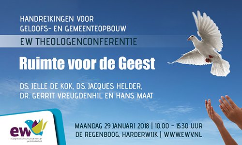 EWVnl's tweet photo. Komende maandag is de EW Theologenconferentie 2018. 's Ochtends wordt EW-stafwerker ds. Jelle de Kok door PKN-scriba René de Reuver bevestigd als predikant-toeruster binnen de @PKNnl namens het EW. Bijzonder moment! Aanmelden kan nog altijd: https://t.co/B9OhYfuf6b https://t.co/RDLzrq2LU0