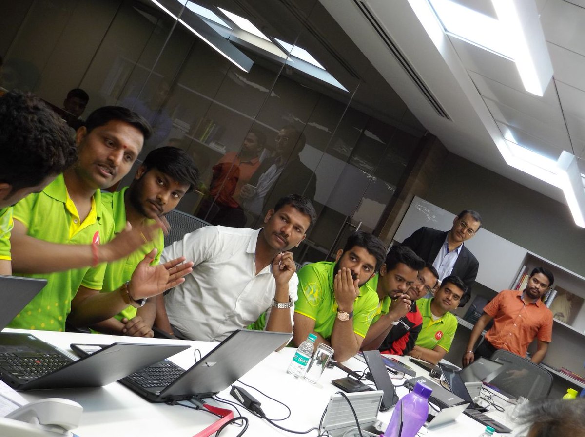 mathursudhin's tweet photo. Our Pune warriors are truly blessed by Lord Ganpati. Completely impressed by their knowledge, totally humbled by their commitment. Hello Pune, prepare yourselves.  #Punetakeover @motorolaindia https://t.co/wdi1vHy9q9