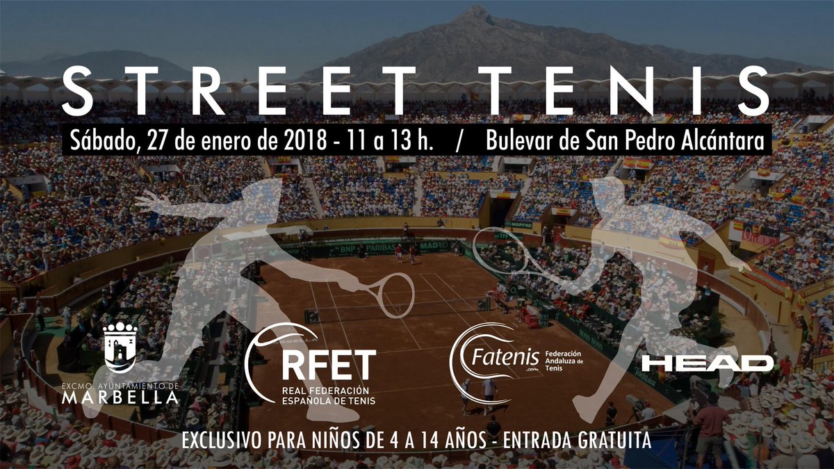 Este sábado 27ENE en #Boulevar #SanPedroAlcantara trae a tus hijos ( de 4 a 14 años) a disfrutar de #deporte #tenis #STREETtenis 🎾 #GRATUITO , diversión y muchos regalos!!! #marbella