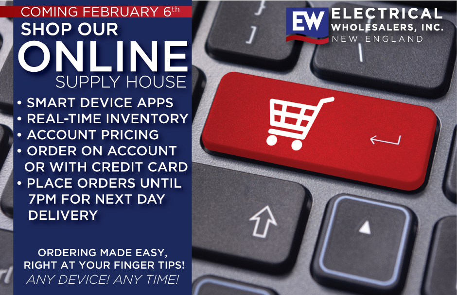 We are excited to announce our Online Supply House is launching on 2/6!  You'll be able to place orders on any device at any time. You can even  place orders after-hours until 7pm for next day delivery! Ask your local  sales team for more info today!
