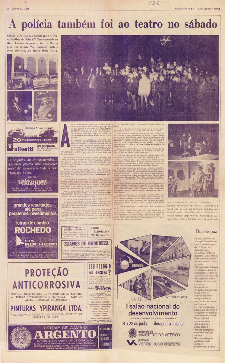 Instituto_Boal's tweet photo. “A Polícia também foi ao teatro sábado” https://t.co/n4onwIlKQr https://t.co/xUw1sm34nv