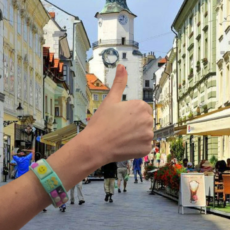 MilanGaba's tweet image. Bratislava inspiration by #pixiecrewbff wristband #blava #michalskabrana #slovak