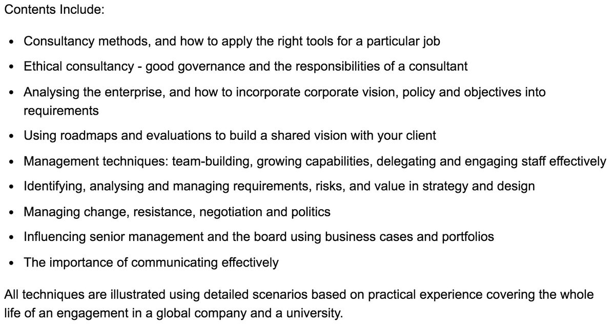 Some topics covered by "Collaborative Consulting" ow.ly/DYym30hY8ED

#consulting #Collaboration #Service_Management #negotiation #TSO #ITSM #ITIL #ServiceGovernance #Consultant #Governance #Ethics #HowTo #Collaborative <a href="/TSOSolutions/">TSO</a>