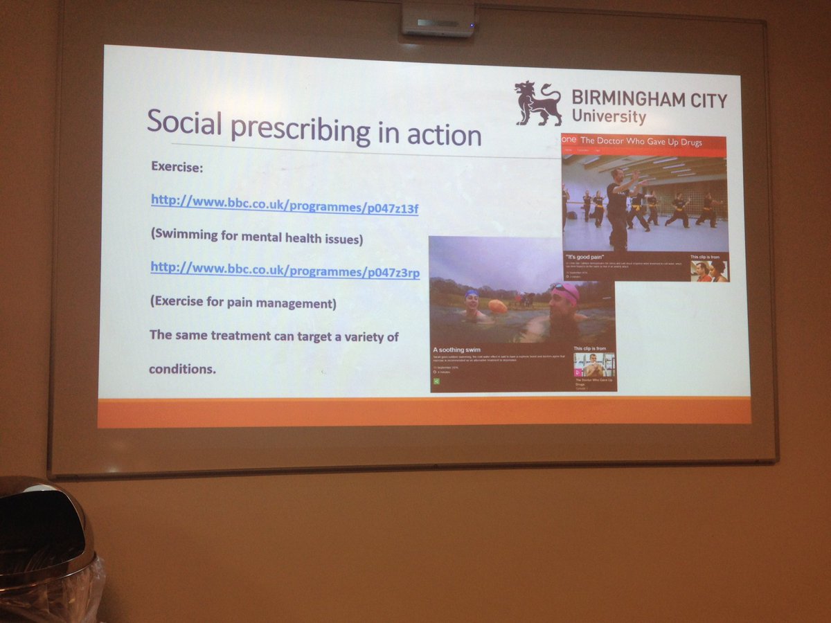 Improved my understanding of social prescribing at Jessica Runacres session. Wild swimming is good for me 😀 @HELS_Research
