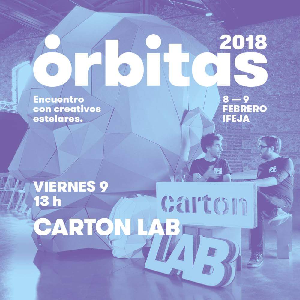 EASDisenoJaen's tweet photo. @Cartonlab, pioneros en el diseño y producción utilizando el cartón como materia prima, pasarán por #Órbitas2018 ¡El viernes 9 de febrero a partir de las 13h en IFEJA!✨🚀
Más info en: https://t.co/4akxWCLCNQ
#orbitasjaen #órbitasjaén #encuentroconcreativosestelares #cartonlab https://t.co/5LdKyPNhj8