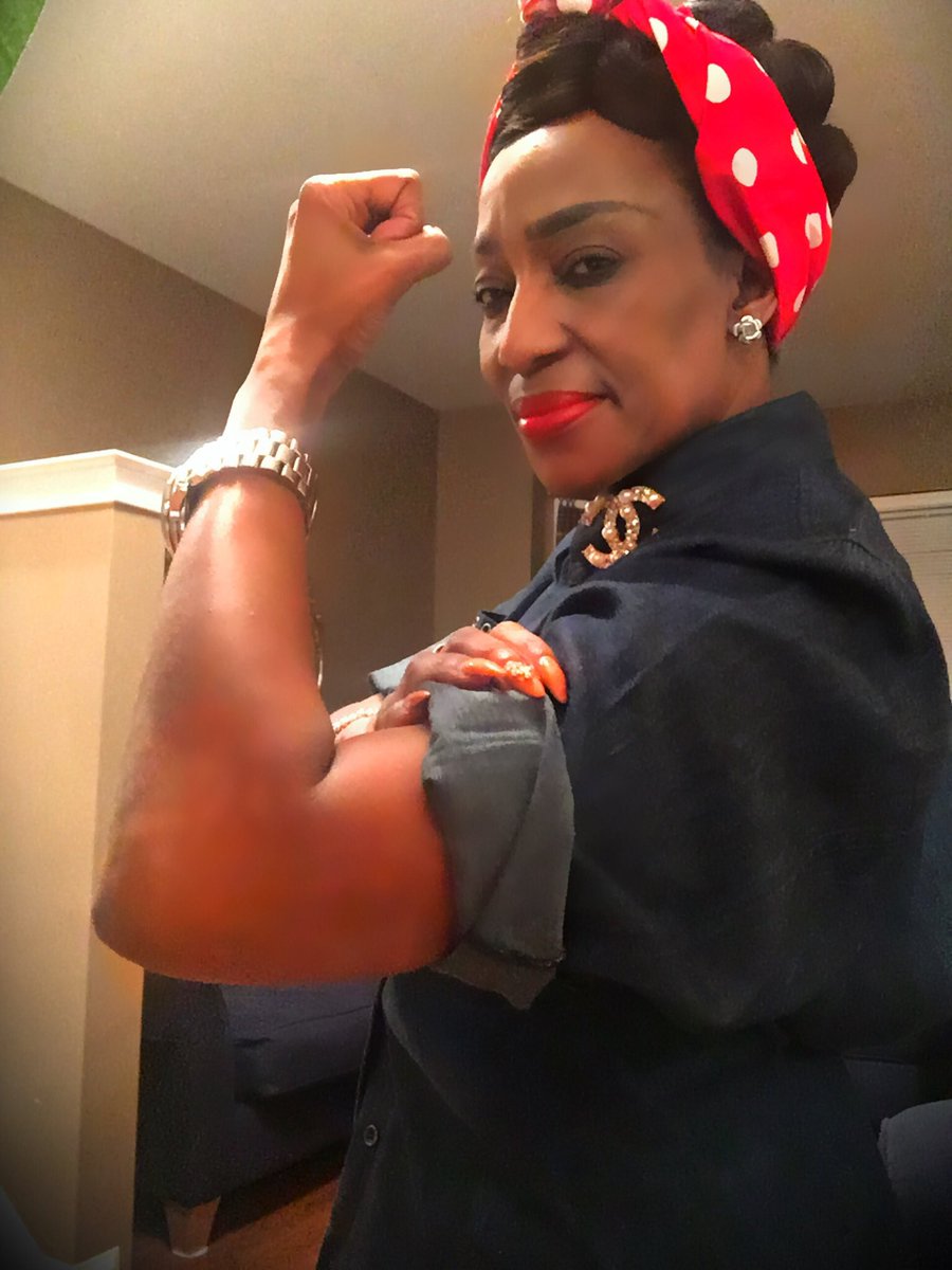 In honor of Rosie the Riveter, died at the age of 96. To Women all over the world “ We can do it”!