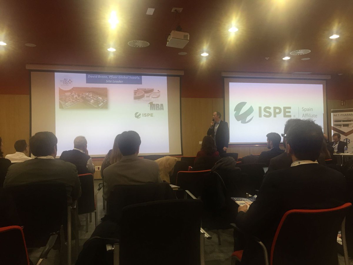 ISPE_SPAIN's tweet photo. David Breen, Site Manager Pfizer Biotech, last speaker of the ISPE Conference. #ispedays #pharmaceuticalplants #ispespain #netpharma #HappyWednesday https://t.co/RT53x6uaDL