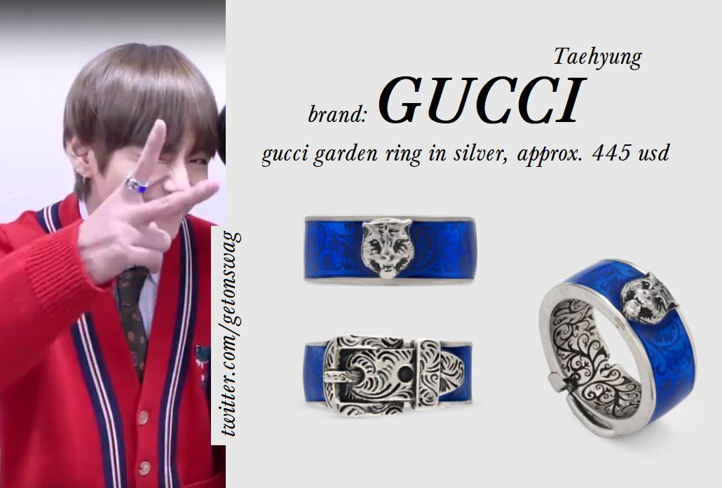 Beyond The Style Alex Taehyung Bts Weibo Taehyung 태형 방탄소년단 Gucci Red Cardigan Olive Green Tie Bee Print Shirt Blue Ring Beyond The Style Alex Taehyung Bts Weibo Taehyung 태형 방탄소년단 Gucci Red Cardigan Olive Green Tie Bee Print Shirt Blue Ring