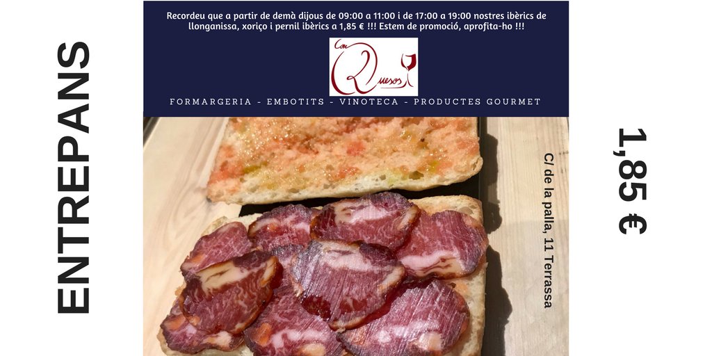 #celebraenfamilia #foodiesterrassa #gastropanda #gastroterrassa #terrassagastronomica #terassa #terassaturisme #restaurantesterrassa #cava #vino #gourmet #confortfood #taverna #insterrassa #fotogratosfera #terrassagram #terrassacite #condosquesos #con2quesos
Pruébanos 😀🍷🙂🍴