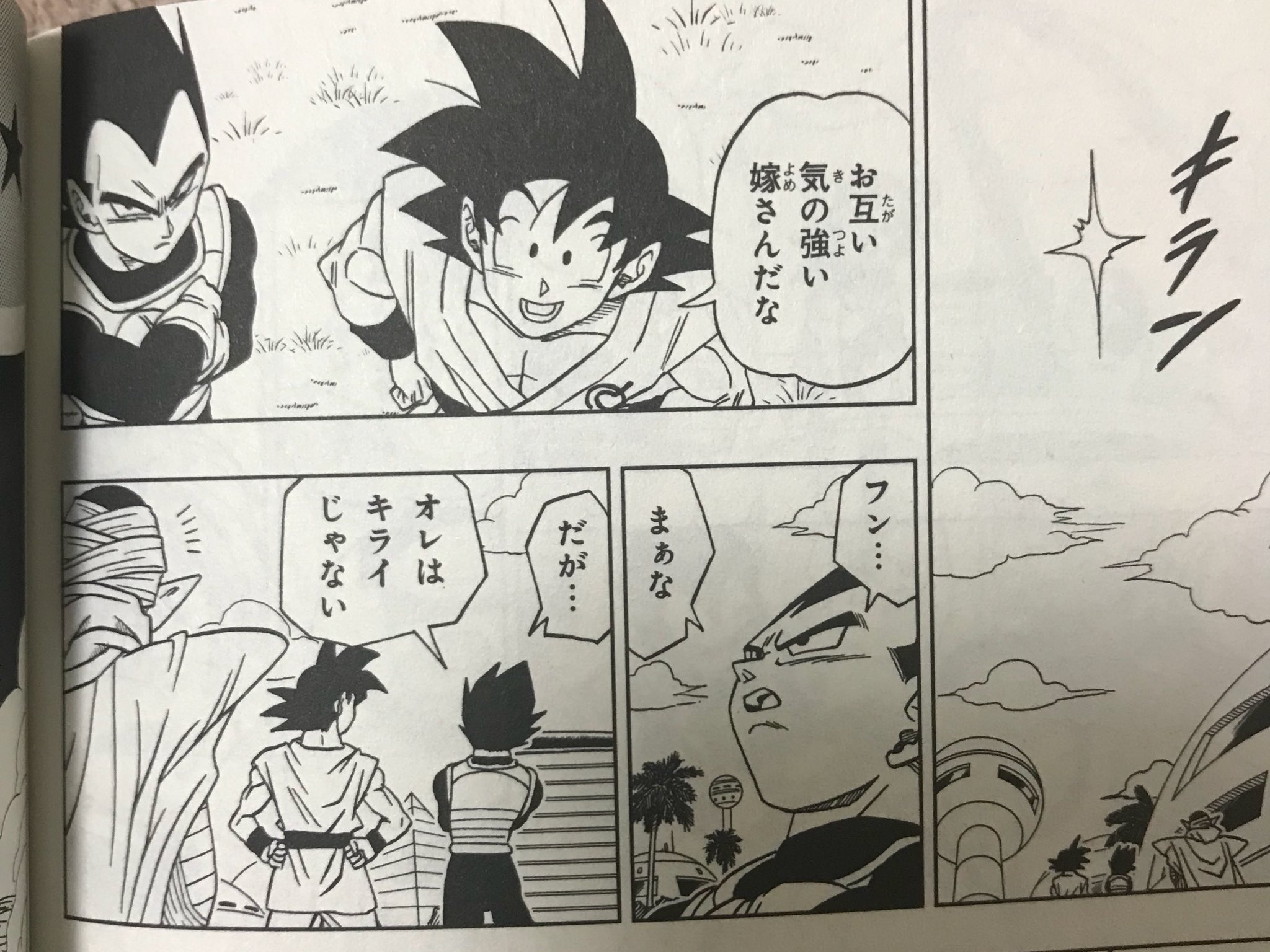تويتر 黒バイ 咳あり على تويتر Dokkann4649 悟空もベジータも気の強い女の人と結婚をしています それにピッコロは疑問を思ったわけです そろそろナメック星人には性別がなく恋愛という概念がないので それすらピッコロには謎なわけで