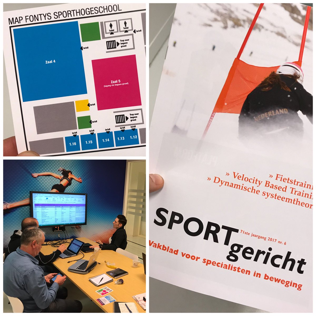 ArtsDennis's tweet photo. Laatste voorbereidingen voor de Landelijke Studiedag Sportkunde #LSSK. Beloofd een leerzame dag te worden met grote inbreng van onze collega’s van @InhHaarlem @Sportstudies @HANSportBewegen en @SportGericht https://t.co/fjmmnZKIlk
