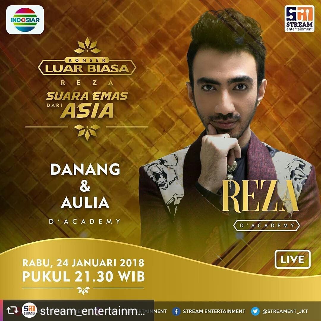 Konser yg sangattt rezalliants impi2kan .... akhirnya terwujud. Terharu bangettt 😢 Terimakasih @IndosiarID uda buatin Konser buat kak <a href="/DA2_Reza/">ReZa zAKarya DA2</a> terimakasih min.  #GoldenVoiceOfAsiaRezaDAA3