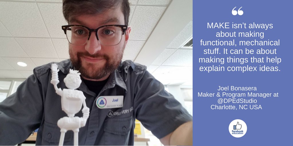 MetaforEdu's tweet image. Meet @jbonasera, "Innovator Explodinaire" and Program Manager @DPEdStudio. bit.ly/FBEDUGroup 
#STEM #STEAM #makered