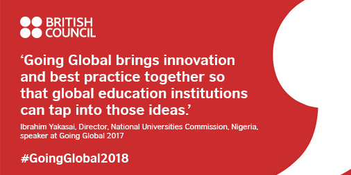 HEGoingGlobal's tweet photo. Secure your place at #GoingGlobal2018 - the world’s largest open forum, bringing together 1,000 education leaders from more than 80 different countries - by 12 March 2018 to save £100 - https://t.co/RlBOkqyeux https://t.co/Xl3jkNus1E