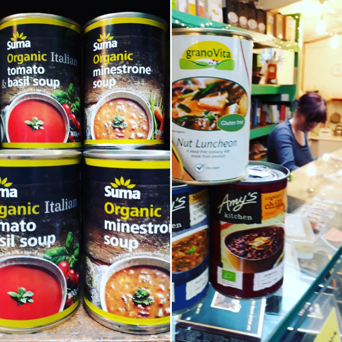 We have #organic #suma soups and #amyskitchen soups to try at #naturalfoodstorediss , this week. Stocking up with warming flavours to keep your #chillyjanuary cosy☃️❄🍲
