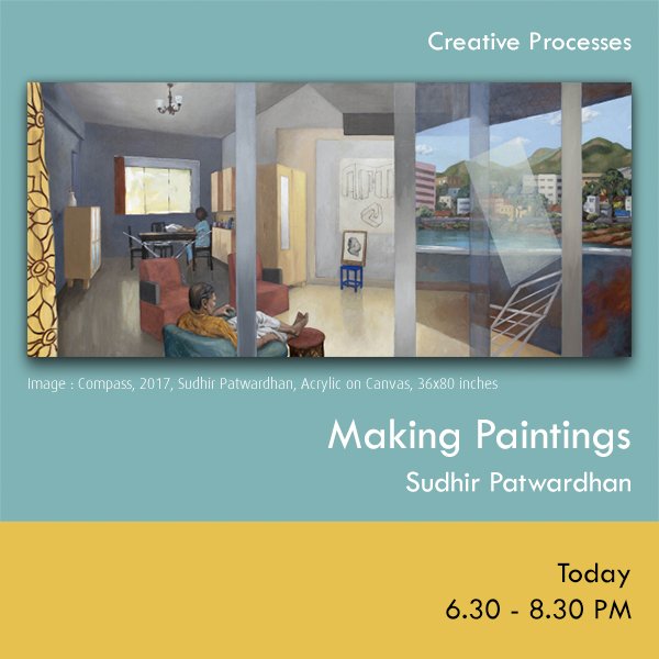 Jnanapravaha_M's tweet image. Making Paintings | Sudhir Patwardhan | Today at 6.30 PM

#Art
#Painting
#CreativeProcesses