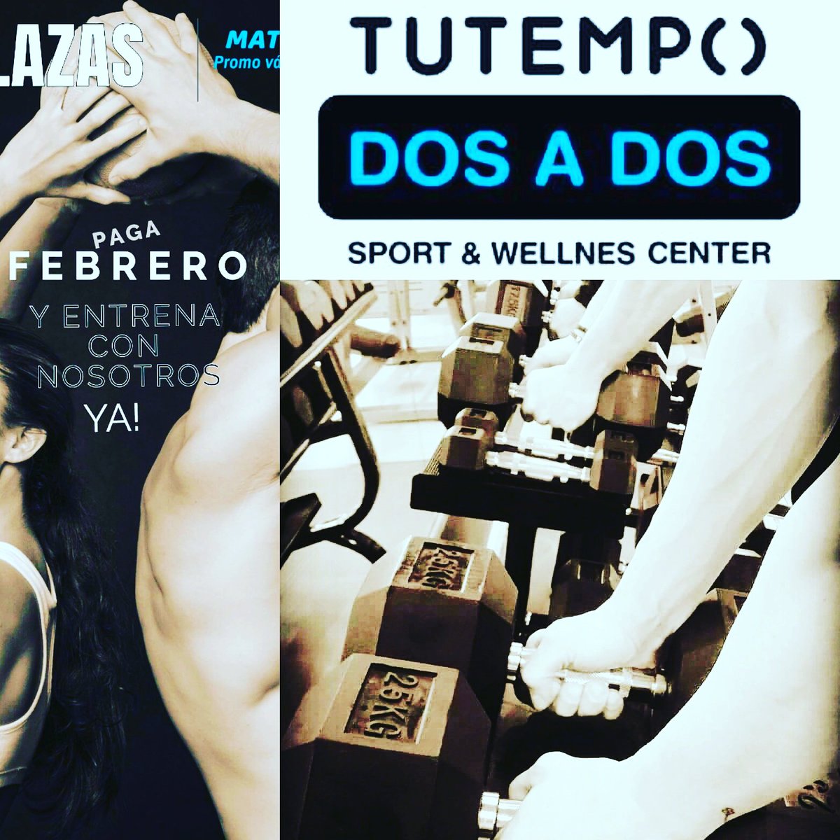 ENTRENA #GRATIS en ENERO. MATRÍCULA 0€. ¡Sólo 30 PLAZAS! ☎ 961920707 Y ENTRENA CON NOSOTROS YA! #Promoción del 22 al 31 de enero. En <a href="/TUTEMPODOSADOS/">TUTEMPO Dos a Dos</a> #Valencia #vlc #fitnessgirl #fitnessman #FitnessMotivation #fitness #gym #oferta #gimnasio #promocion