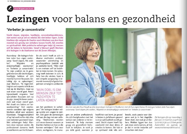 Artikel over <a href="/MarleenvdHout/">Marleen van den Hout</a> in de <a href="/depeperbus/">De Peperbus</a> #klantindekrant #prwerkt
