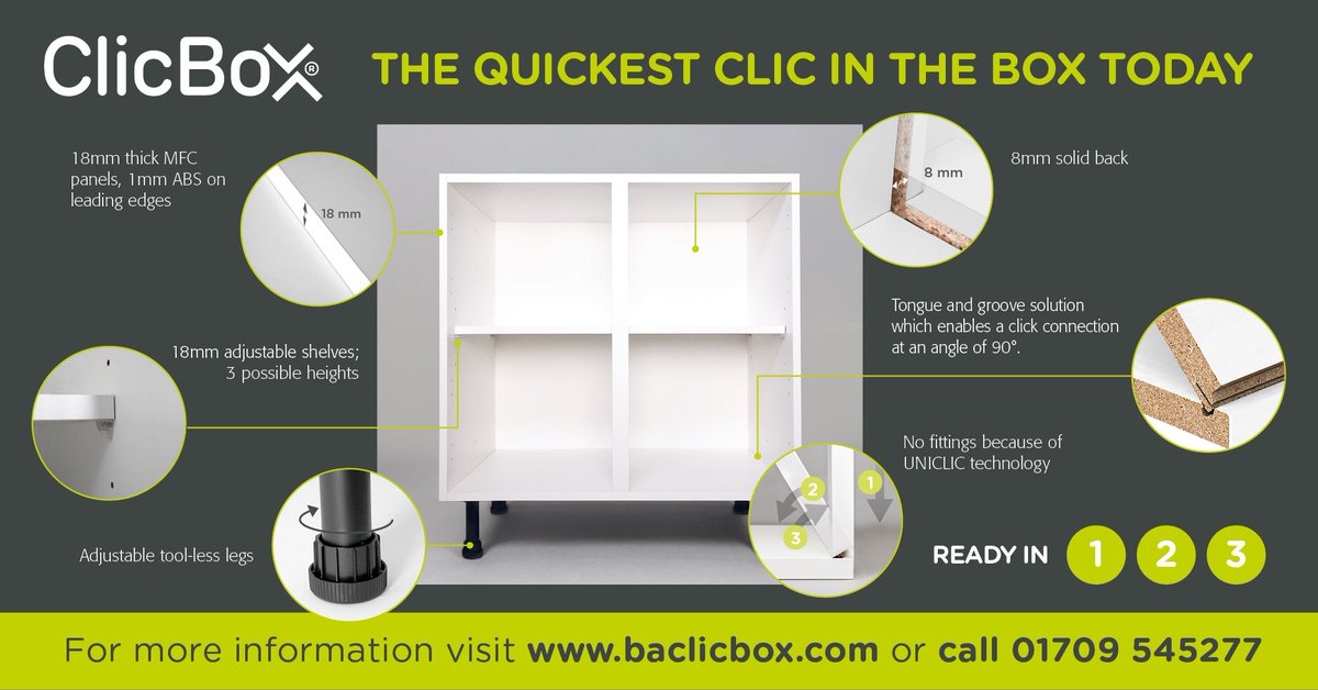 ba_clic's tweet photo. Looking for a new carcass for your next kitchen installation? Imagine how much time #ClicBox would save you. 👇🏻 https://t.co/eMDZpA1cVz