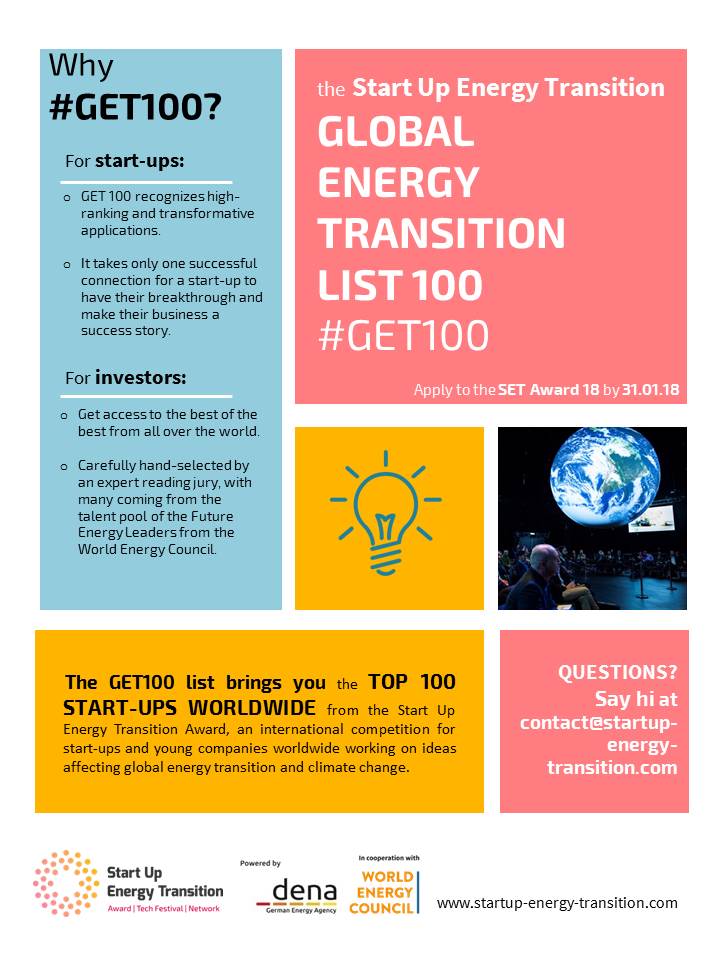 StartUpGET's tweet photo. Only 1 week left to apply for the #SET18 awards! Don't forget that the Top 100 applicants will be featured in our #GET100 list and be shown to top #investors worldwide! It takes only one connection to change a #startups life! Apply now: https://t.co/nWBdtKSTex #finalcountdown https://t.co/ETsXPklevY