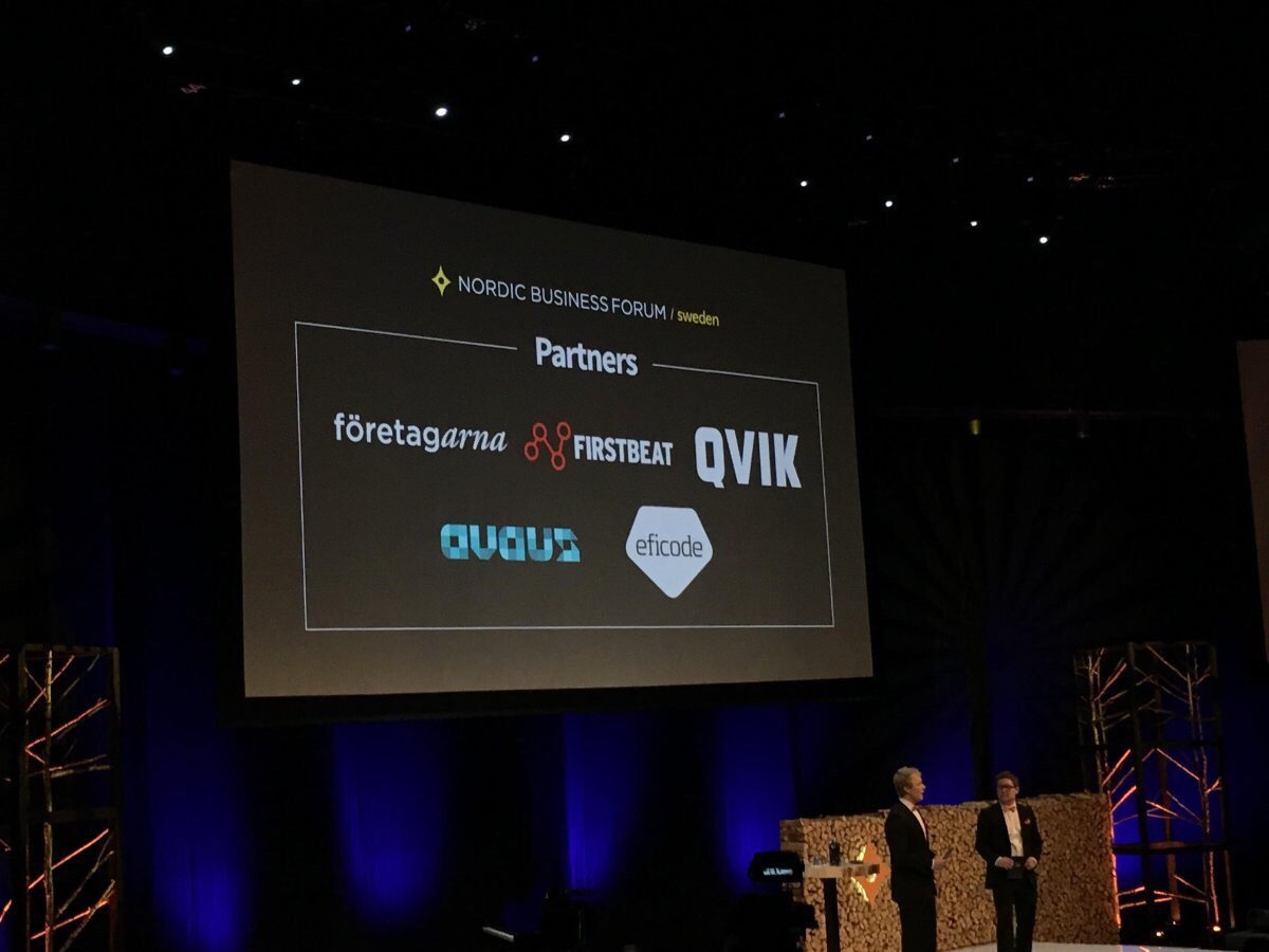Eficode's tweet image. Eficode is on tour again, this time at Nordic Business Forum Sweden. #NBFSweden #EficodeOnTour