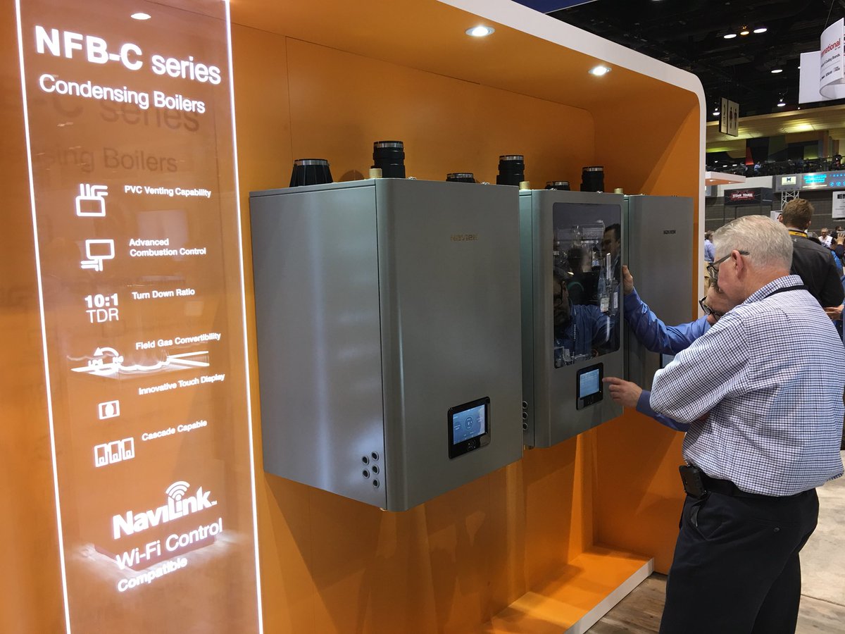 phcnews's tweet image. @NavienTankless new fire tube heat exchanger for its new NFB Series. Stainless steel. Laser welding. Means higher level of performance. #AHR2018 #hydronics #boilers