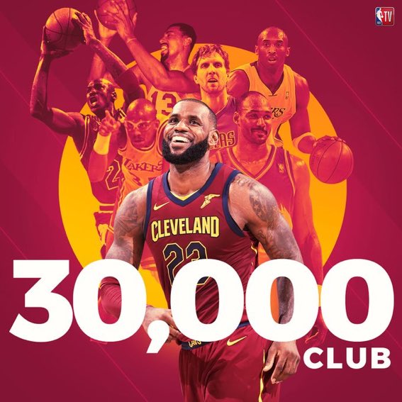 NBA_305's tweet photo. Bienvenido a este exclusivo club, LeBron James #30000POINTS #Legend https://t.co/N6rrJp17qD