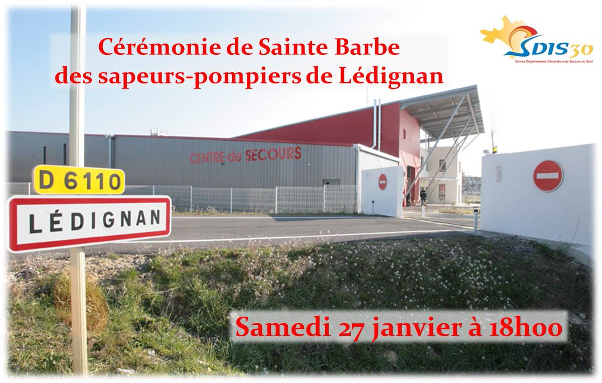 pompiersdugard's tweet photo. #SainteBarbe2017 .... la dernière pour les #Pompiers du @Gard se passe ce 27 janvier 2018 pour le centre de secours de #Ledignan. https://t.co/W0eDnci5qz