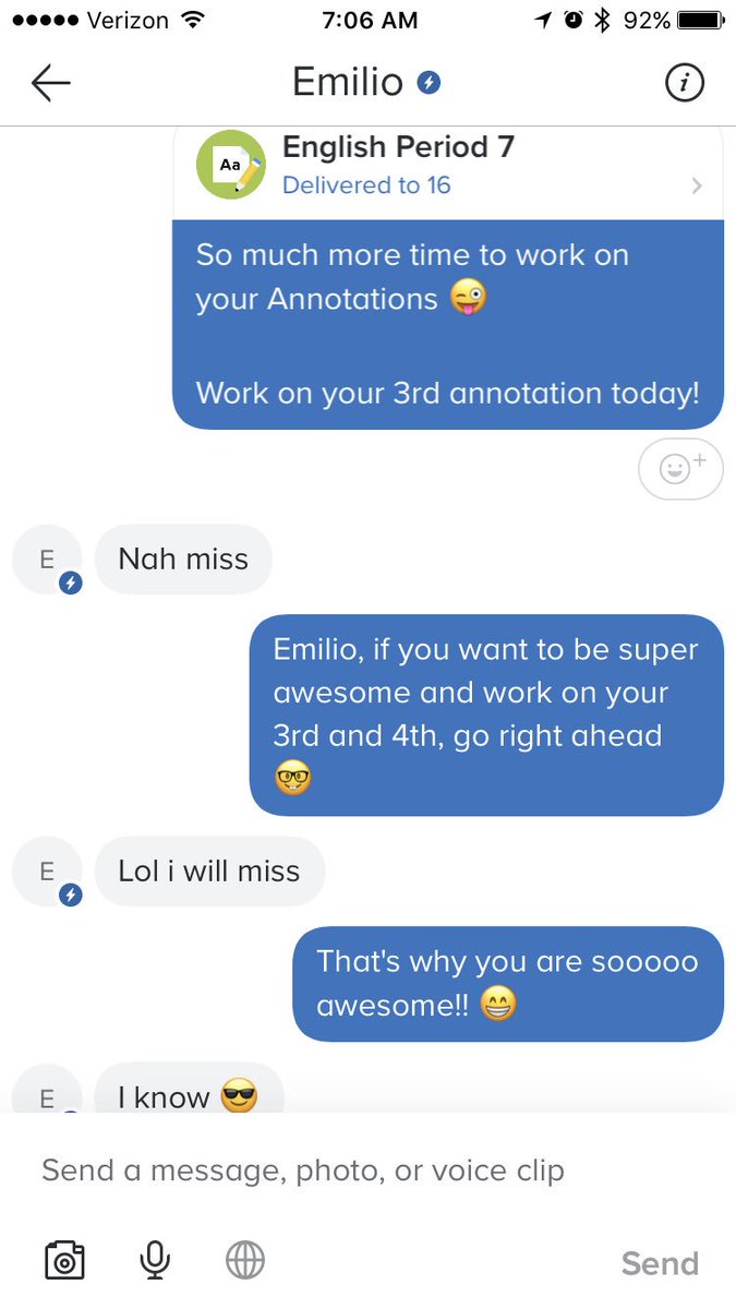 ccisdmaslowski's tweet photo. Love @RemindHQ to stay connected with Ss . School closing doesn't mean learning has to stop! #jtlearn #Motivate2Educate https://t.co/bPfHKVxYte