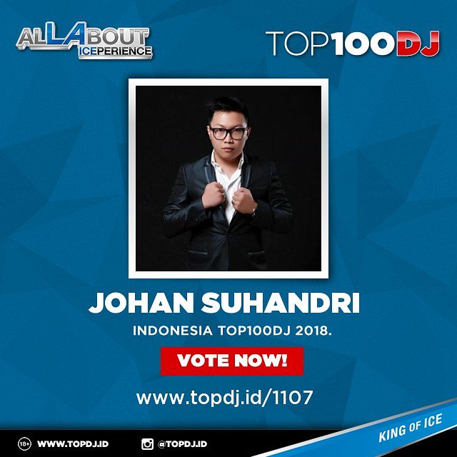 Vote DJ Johan Suhandri (@johansuhandri) di alLAboutICEperience INDONESIA TOP100DJ 2018!
Link ==> topdj.id/1107
#TOP100DJ2018 #indoclubbing #IndonesiaTOP100DJ #alLAboutICEperience #ICEperience
#johansuhandri
topdj.id/1107