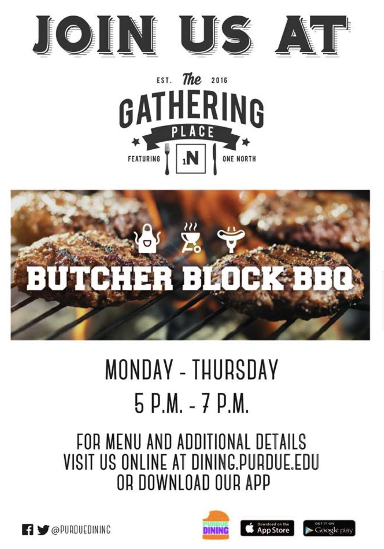 Download our app! Our new app is - The Butcher's Block