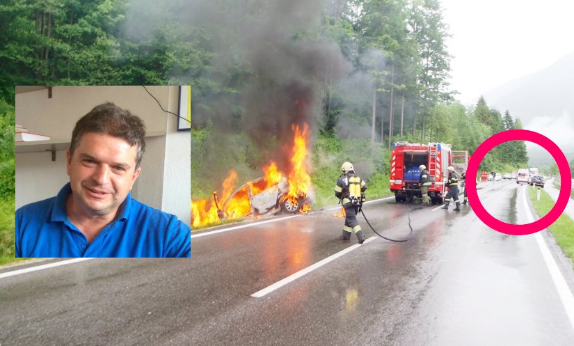 Berührende Geschichte aus dem Salzkammergut: Ein Unbekannter rettete Josef Strassmair aus seinem brennenden Auto. War der erste „Lebensretter“ noch ein Betrüger, wurde nun der wahre Held gefunden: meinbezirk.at/2383125