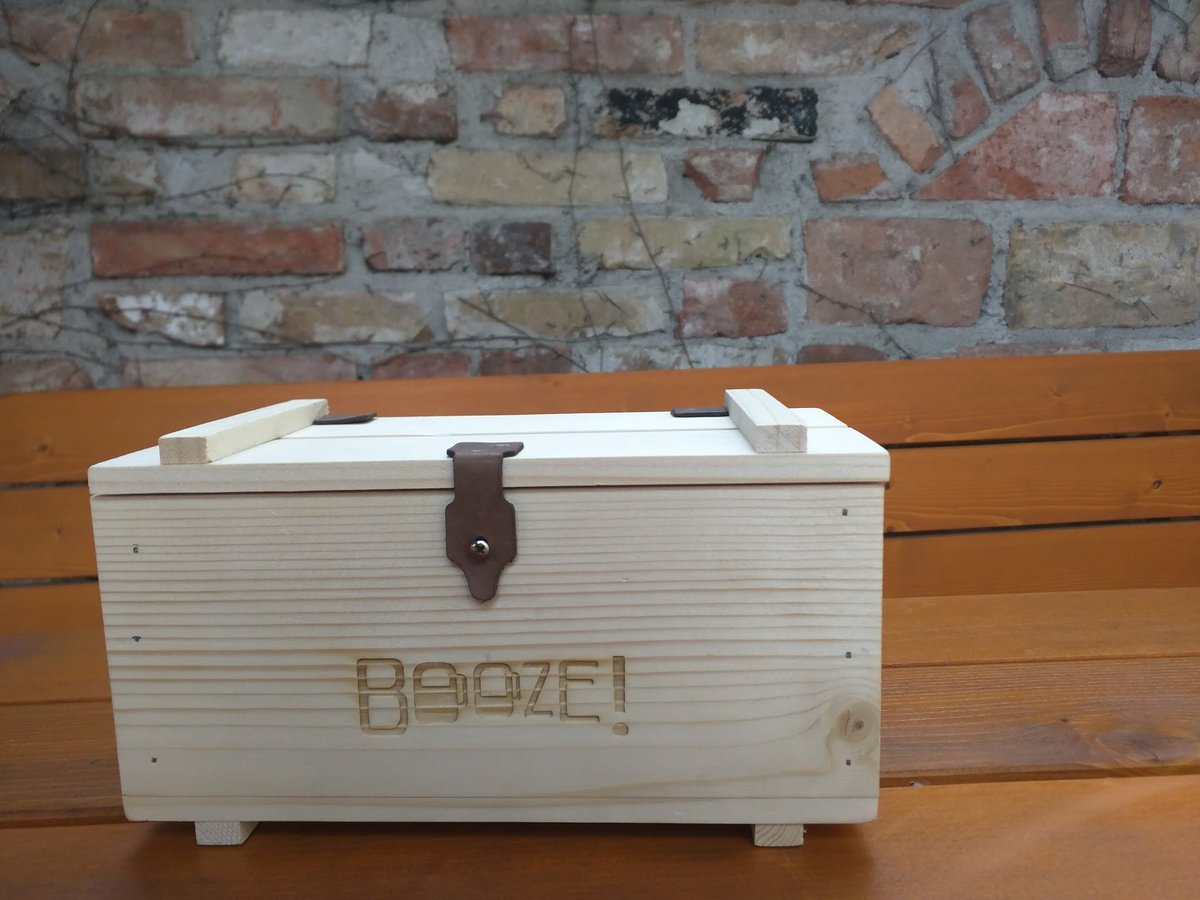 BoozeTheGame's tweet photo. Check out our new limited edition #wooden #box! #prototype #cardgame #boozethecardgame https://t.co/HItZOXHg6l