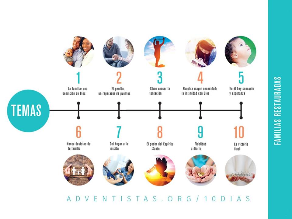 ¿Sabías que llegan los mejores 10 días del inicio de año? 😉
=>> adventistas.org/es/10dias/ 
Estas son las temáticas que abordaremos
#AdventistasEcuador 🇪🇨
➡️Utiliza el hashtag: #10DiasDeOracion