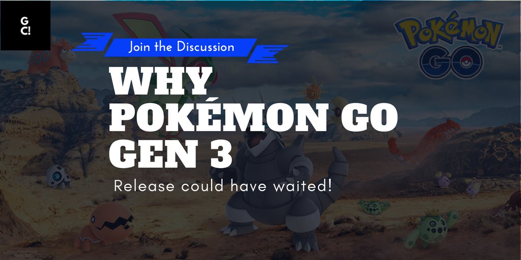 GameConfer's tweet photo. #PokemonGogen3 release is out! But is it the right move?
Read and tell us what YOU think: https://t.co/5GBNXZ14xW
#PokemonGo #PokeTrack #pokemon #PokemonGOCommunityDay #AR #Hoenn #MobileGames #AR #VR #AI #gaming #gamification #indiedev #gamedev https://t.co/33321XHvRw