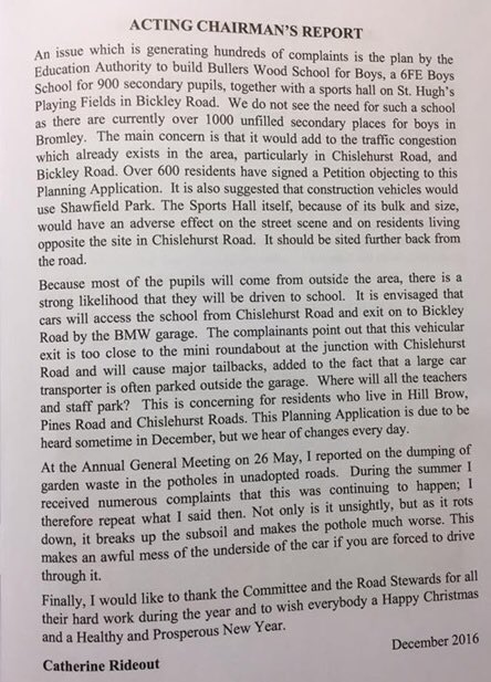 So <a href="/LBofBromley/">Bromley Council</a> Cllr Rideout now has a vote at the DCC meeting to withdraw planning for <a href="/bws_boys/">Bullers Wood School for Boys | Inicio Trust</a>. Surely a conflict of interests as she is acting Chairman of the Sundridge Residents association which has funded consultants to sabotage this application. #BWSFB #sayyestobullers