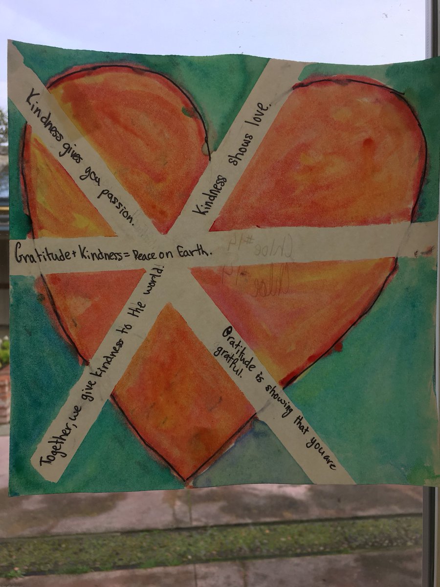 chickteacher1's tweet photo. Kindness/gratefulness heart art. The students came up with their own sentences to promote #GKP18 https://t.co/WNGmjXdEuR